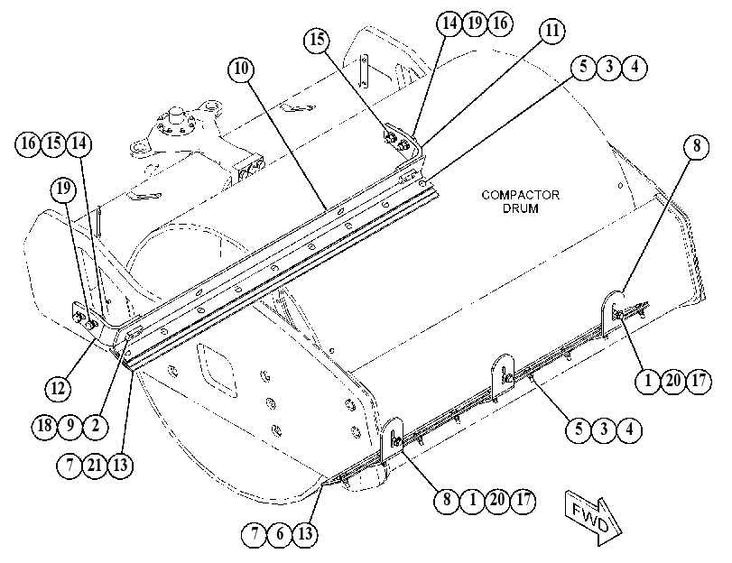 SCRAPER GP-DRUM 5082957 CAT