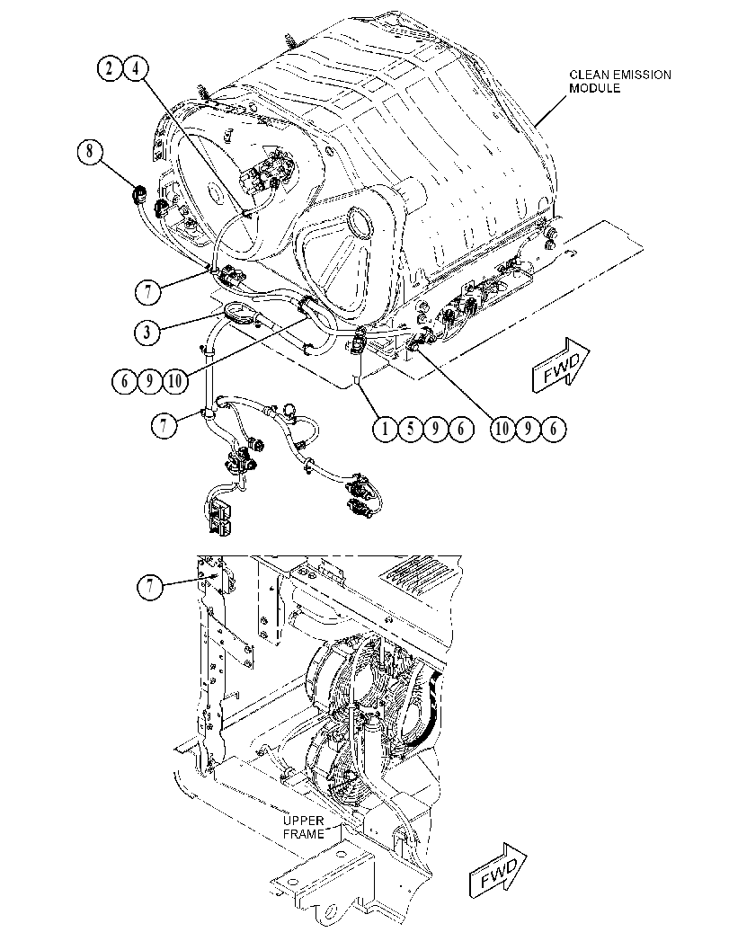 Проводка модуля AdBlue 5769211 CAT