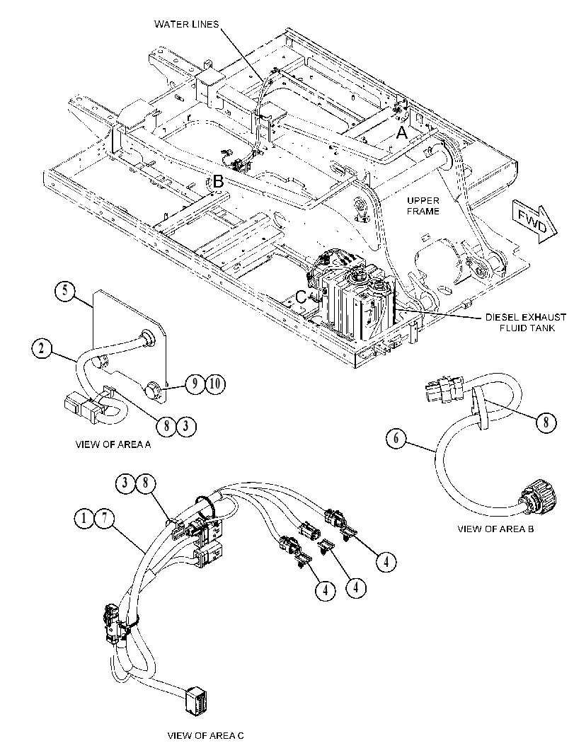 Проводка модуля AdBlue 5772021 CAT
