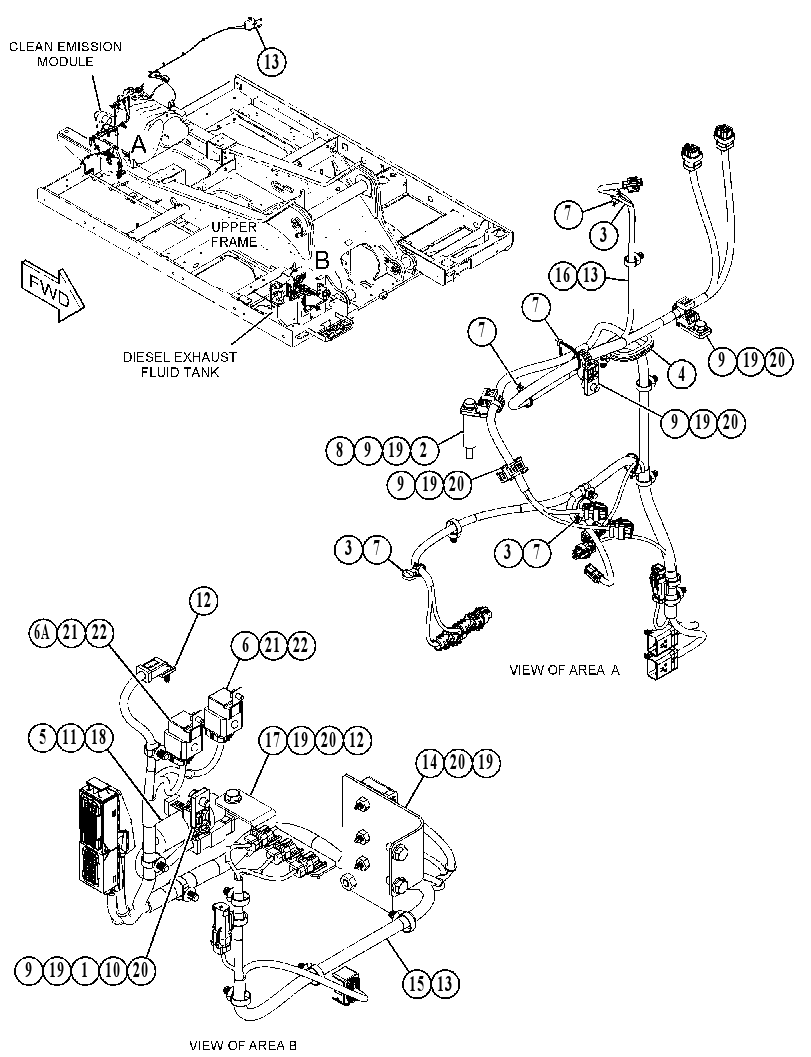 Проводка модуля AdBlue 5769210 CAT