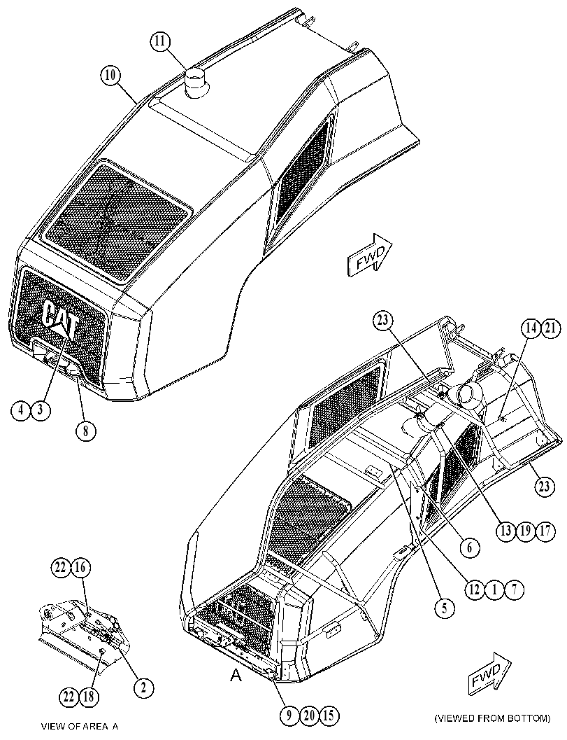 Капот 5202861 CAT