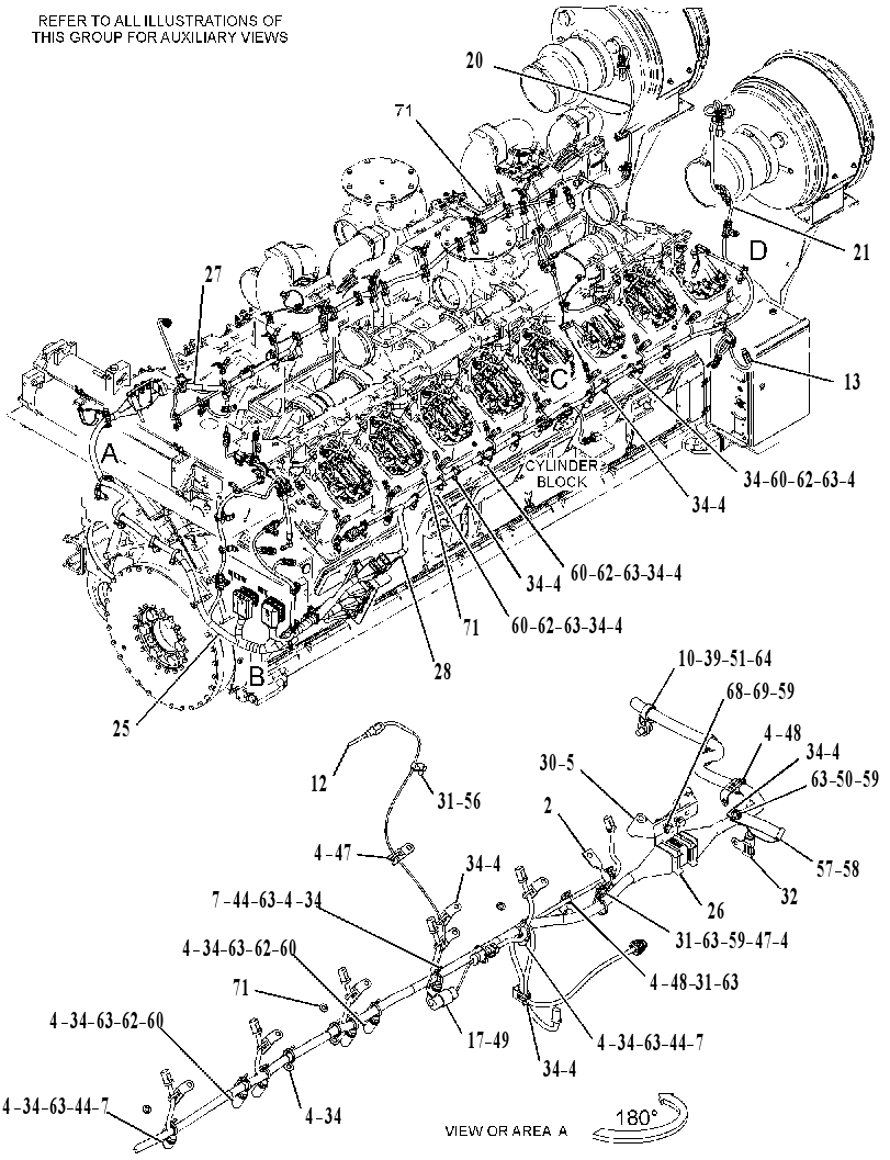 Проводка двигателя 3753635 CAT