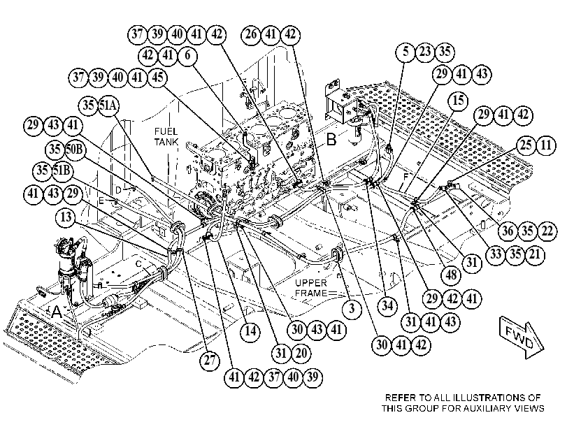 Трубопроводы топливные 4762014 CAT