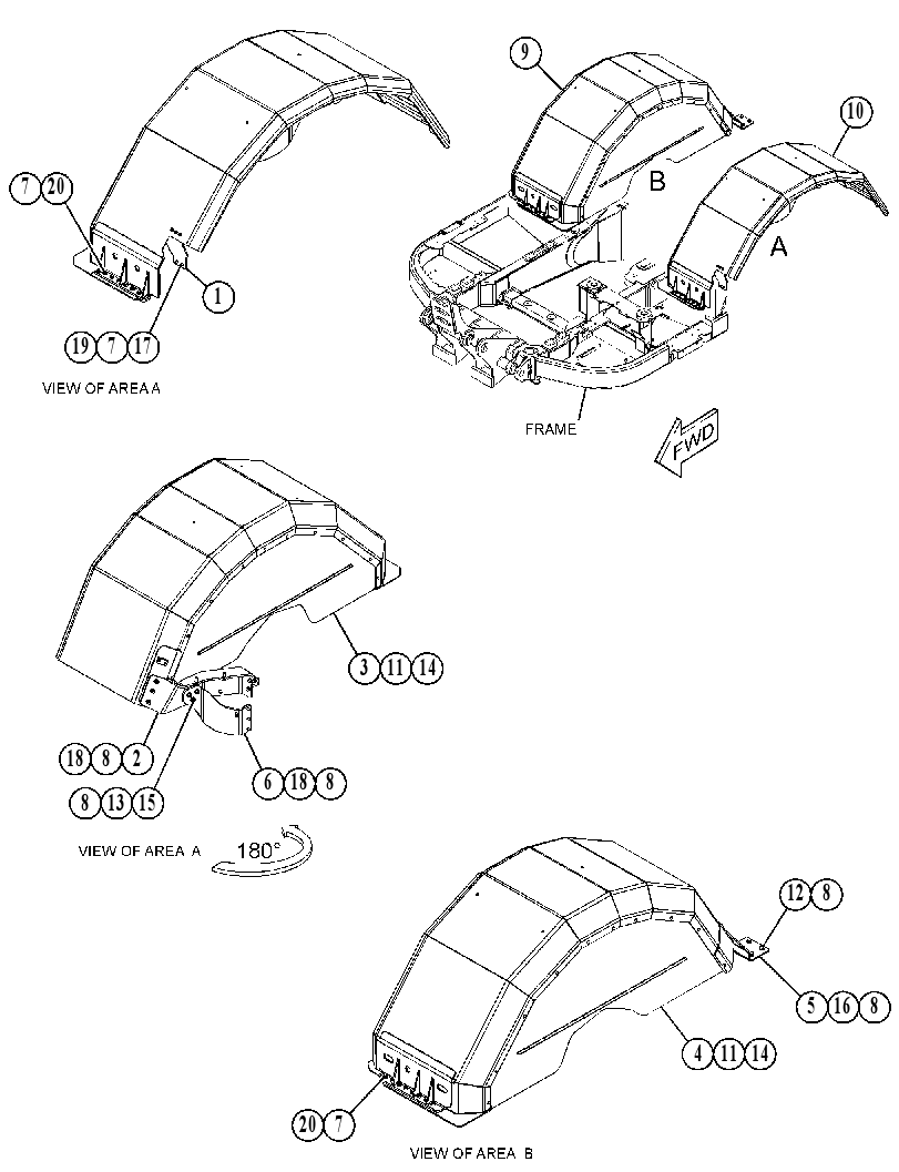 FENDER & MOUNTING GP 4808660 CAT