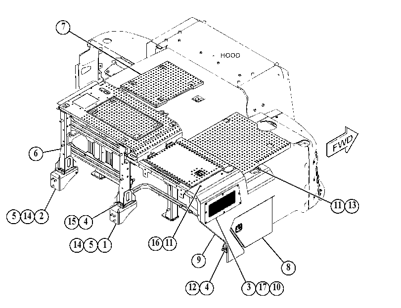 HOOD GP-REAR 4904131 CAT