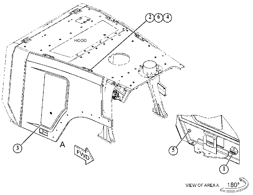 DOOR GP-HOOD 5579453 CAT