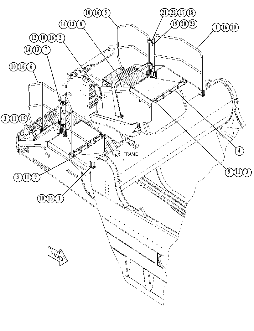 FENDER & MOUNTING GP 4805930 CAT