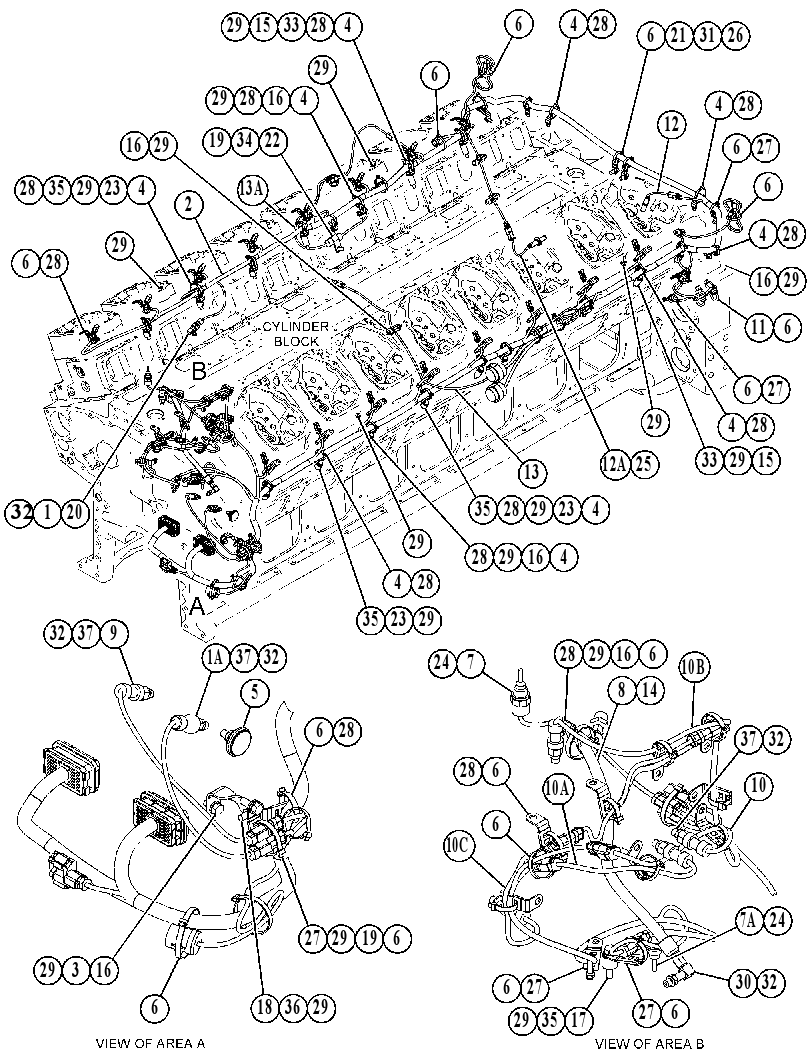Проводка двигателя 4947050 CAT