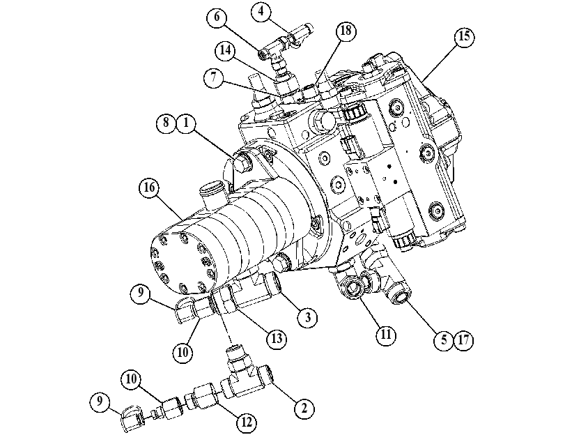 PUMP & MTG GP-HYDROSTATIC 5081637 CAT