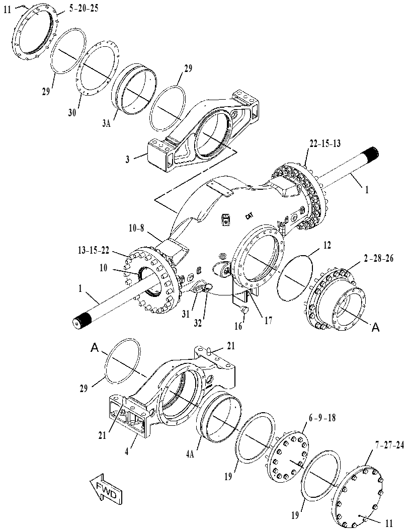 AXLE GP-OSCILLATING 1738909 CAT