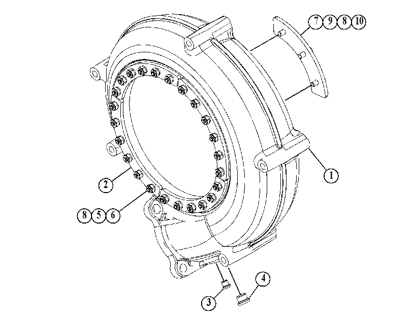 HOUSING AS-TURBINE 5239110 CAT