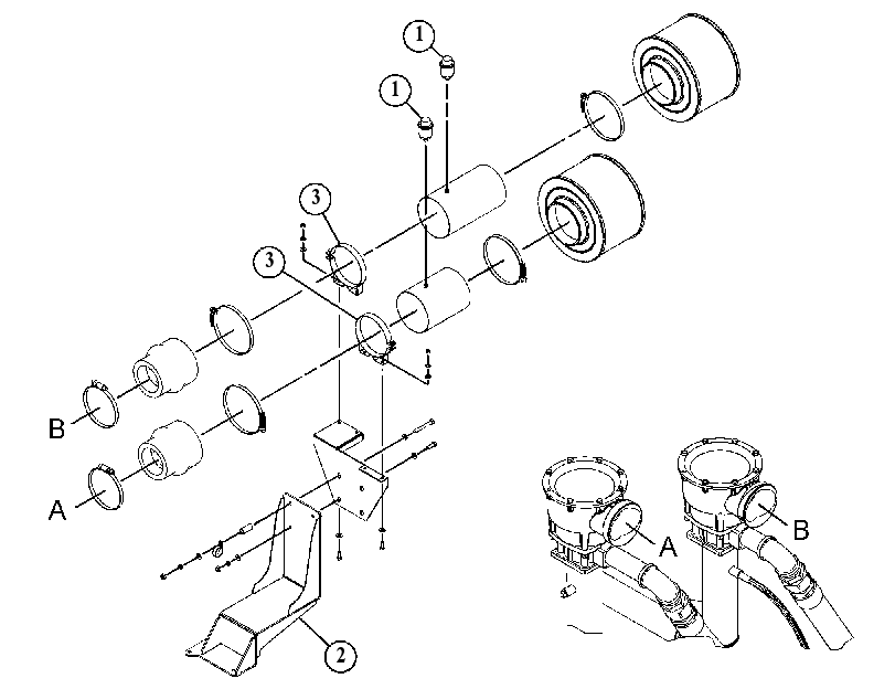 AIR CLEANER AS 5532214 CAT
