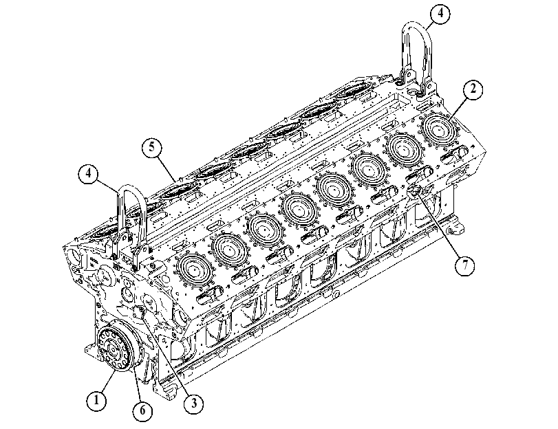 Блок цилиндров укороченный 5840825 CAT