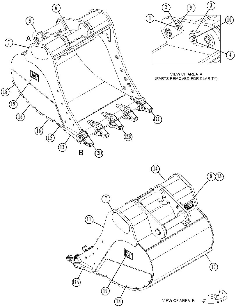 BUCKET GP-SEVERE SERVICE ROCK 5284653 CAT
