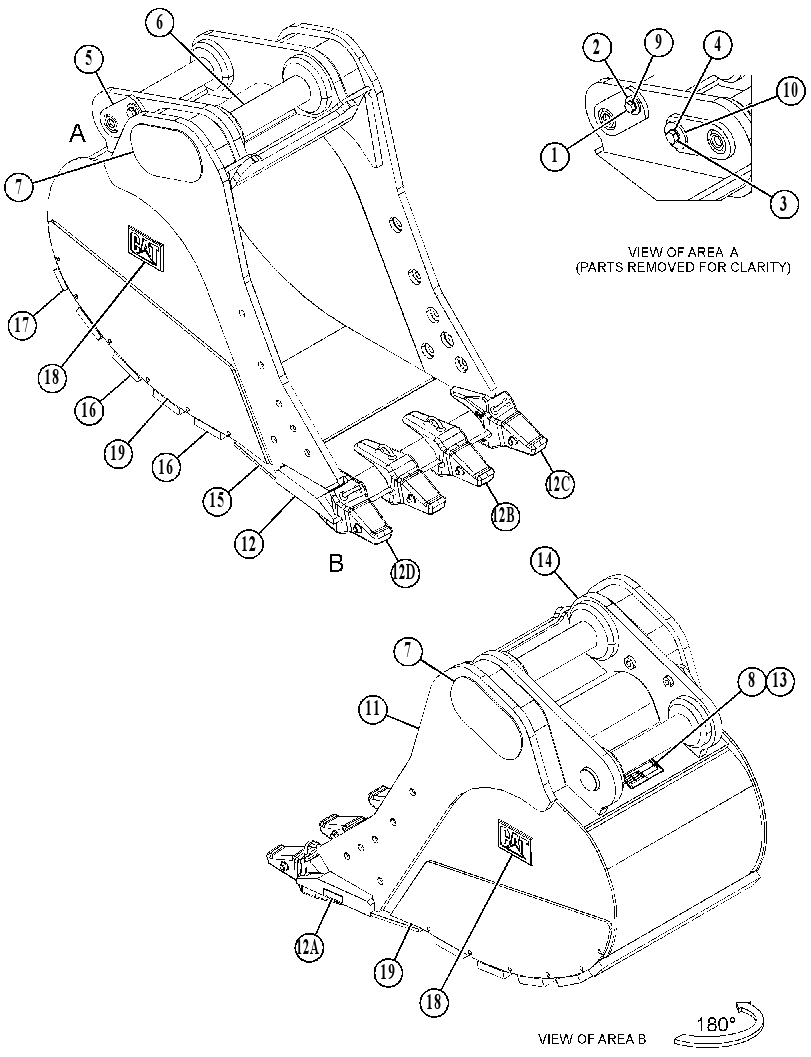 BUCKET GP-SEVERE SERVICE ROCK 5284651 CAT