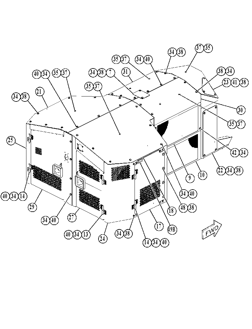 Капот с защитой 4721957 CAT
