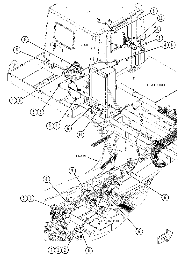 Проводка машины 5818995 CAT