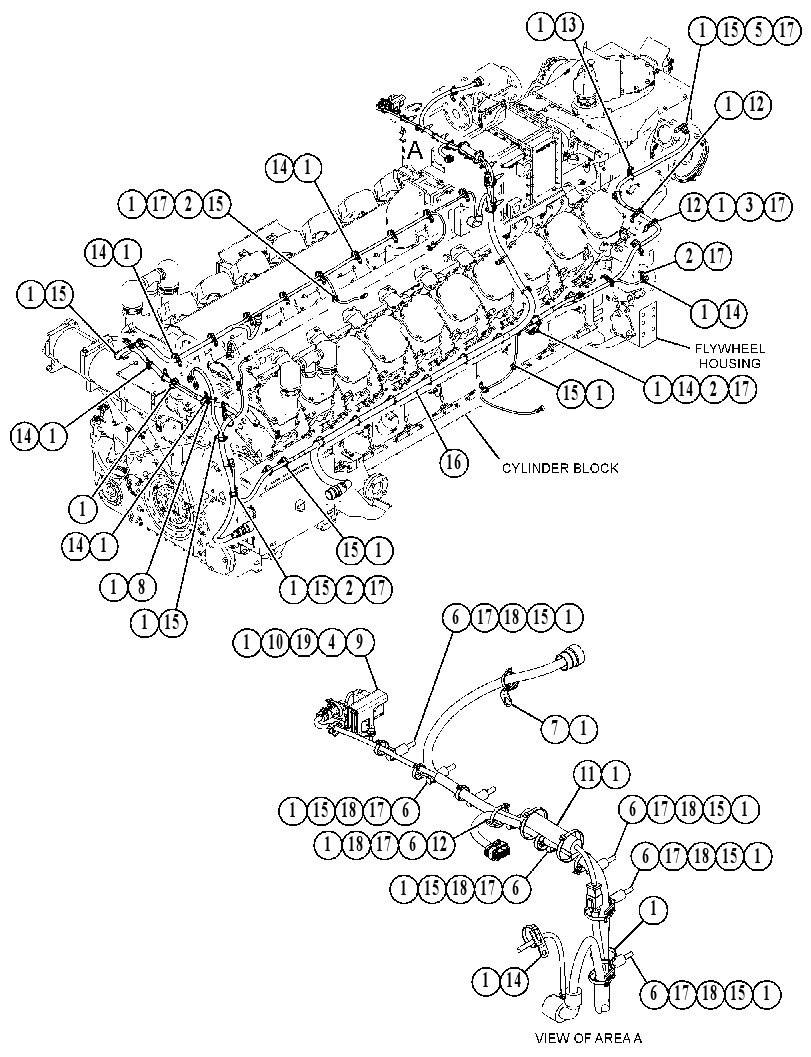 Проводка двигателя 5202761 CAT