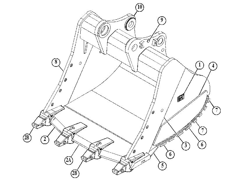 BUCKET AS-SEVERE SERVICE SPADE 5671184 CAT