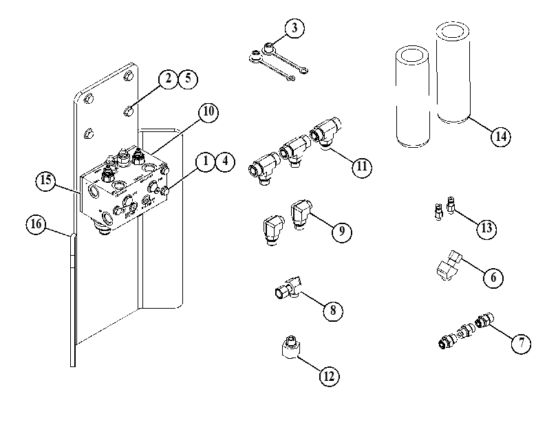 MANIFOLD GP-STEERING 5649549 CAT