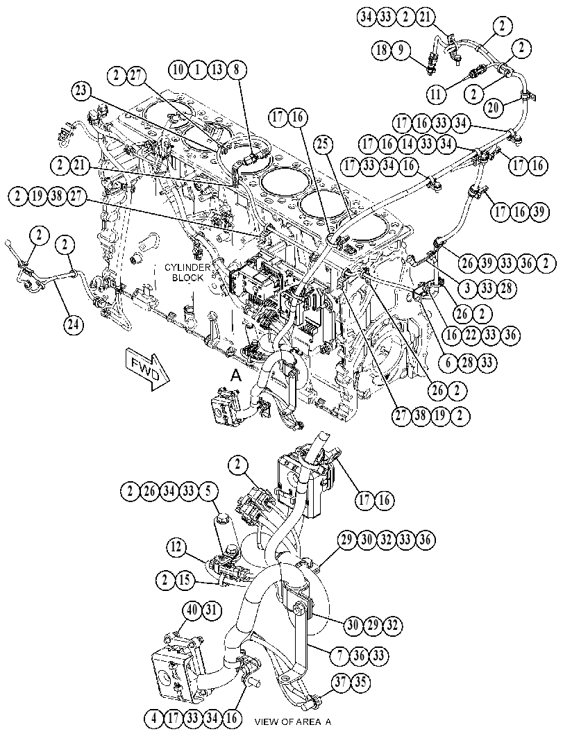 Проводка двигателя 5533369 CAT