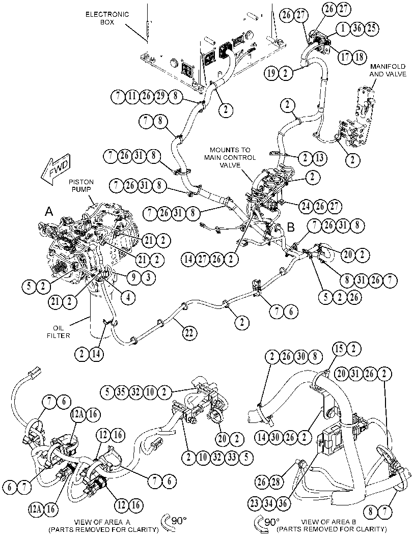 Проводка клапанов 5498786 CAT