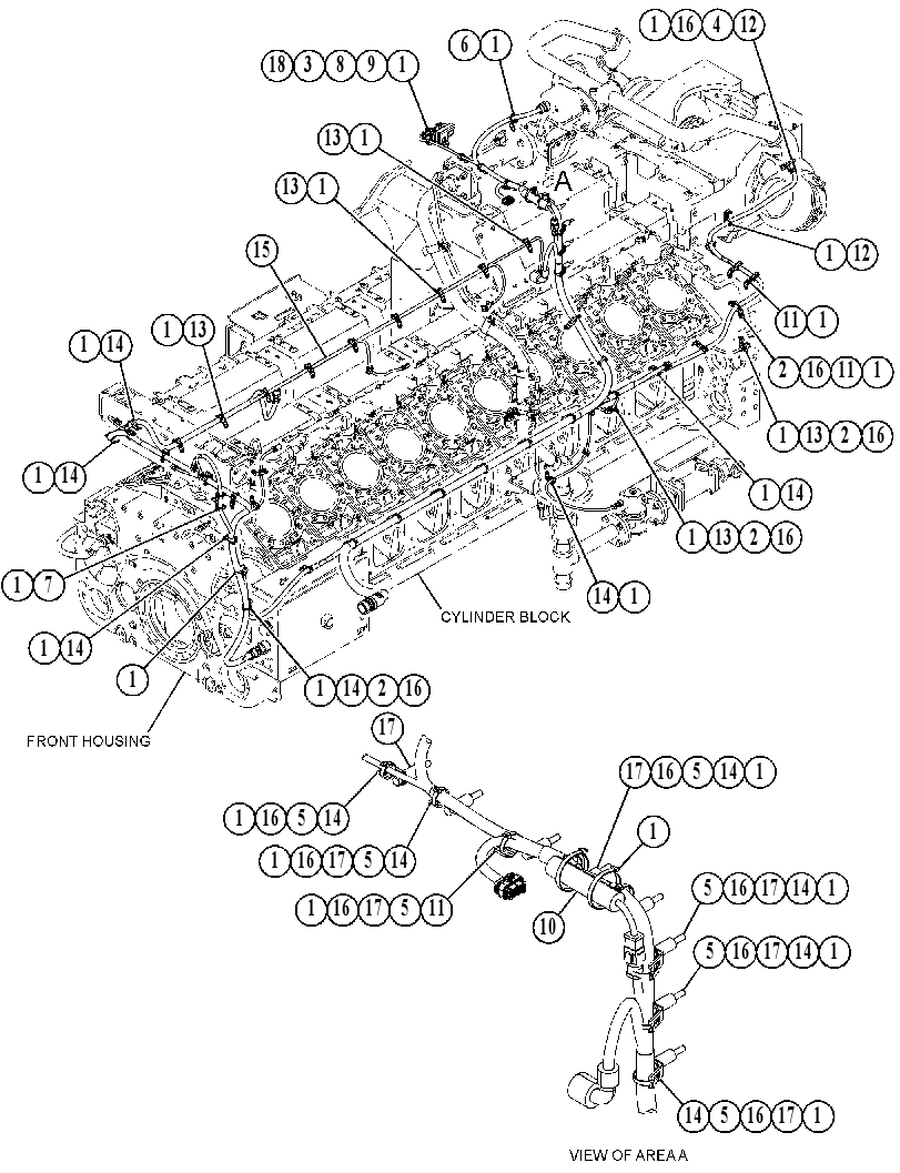 Проводка двигателя 5181476 CAT