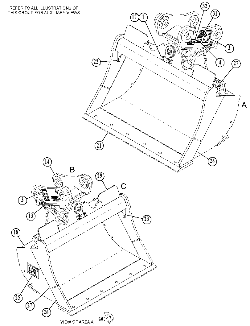 BUCKET GP-DITCH CLEANING 5099159 CAT