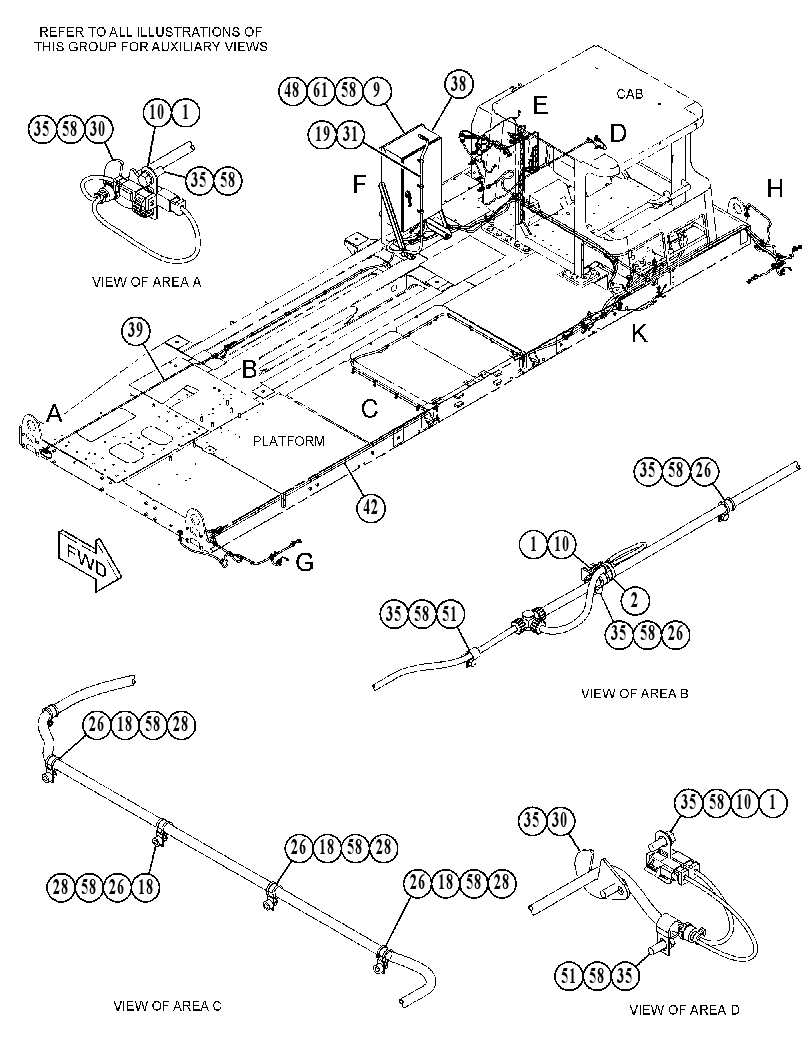 Проводка площадки 5708858 CAT