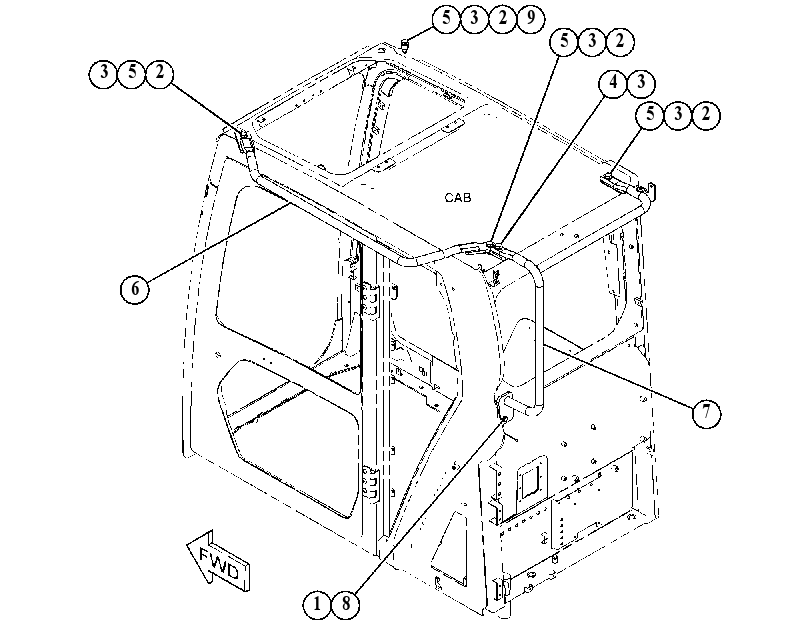 Поручень 5430157 CAT