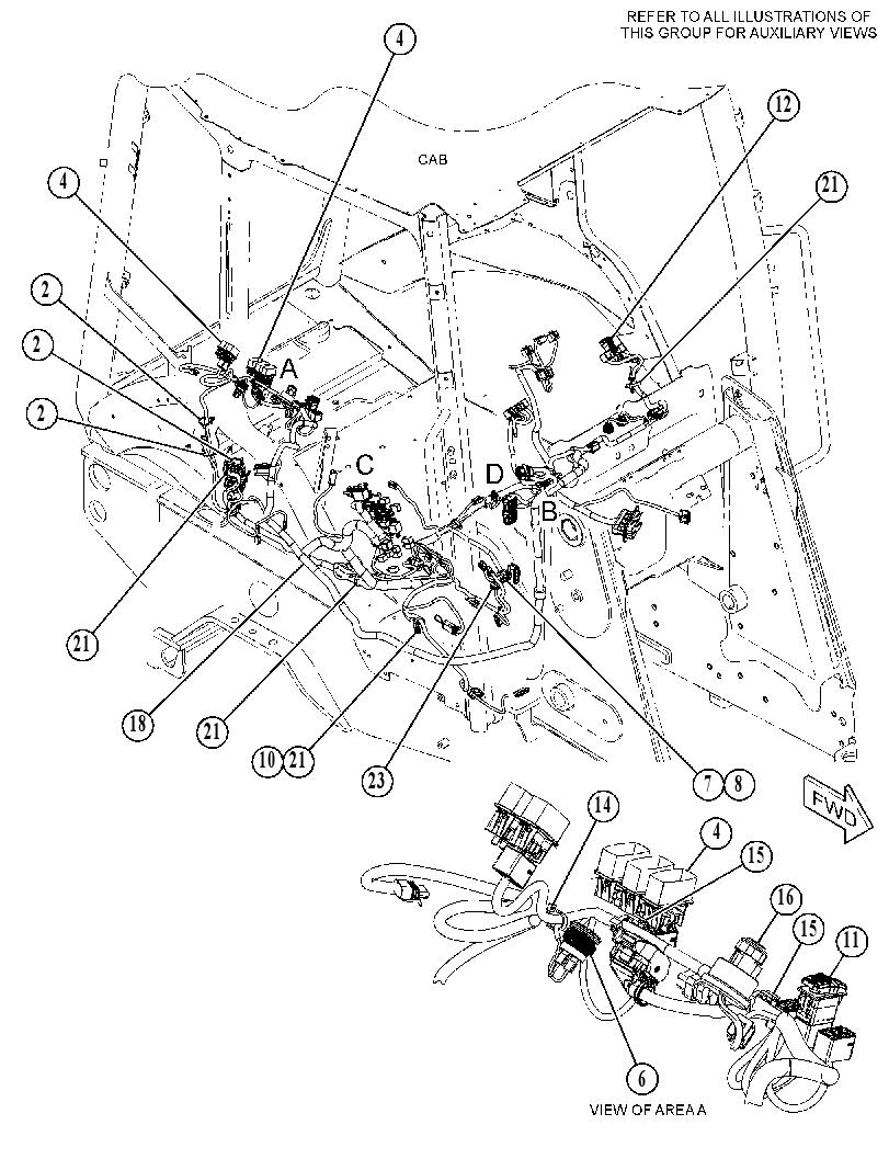 Проводка площадки 5550264 CAT