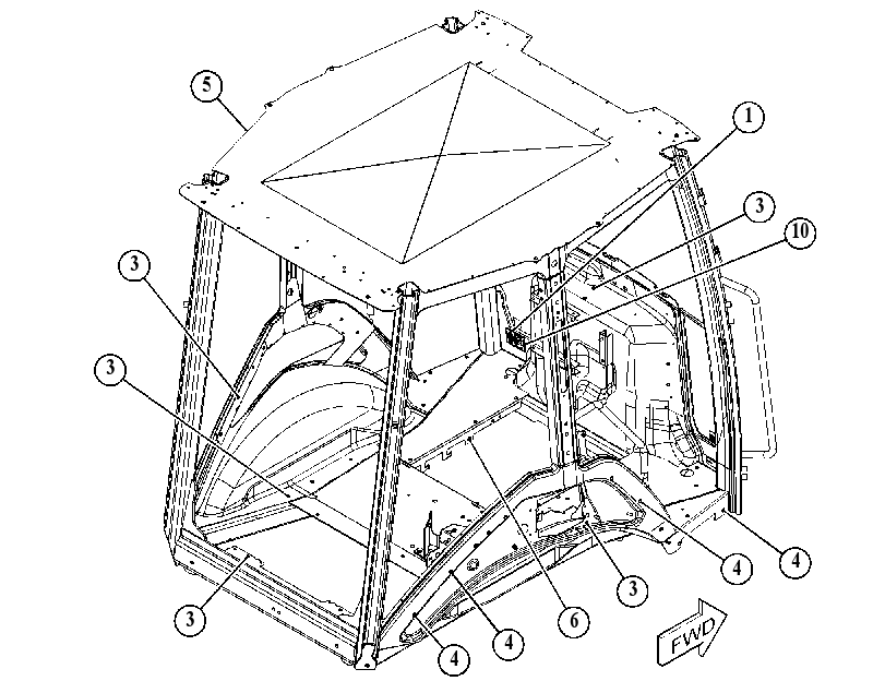 CANOPY GP-OPEN ROPS 5496212 CAT