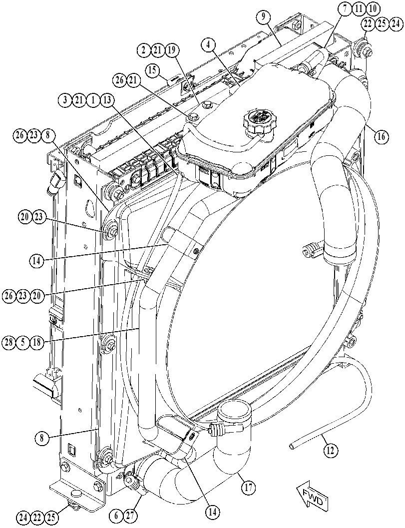 TANK & LINES GP-COOLANT 5481630 CAT
