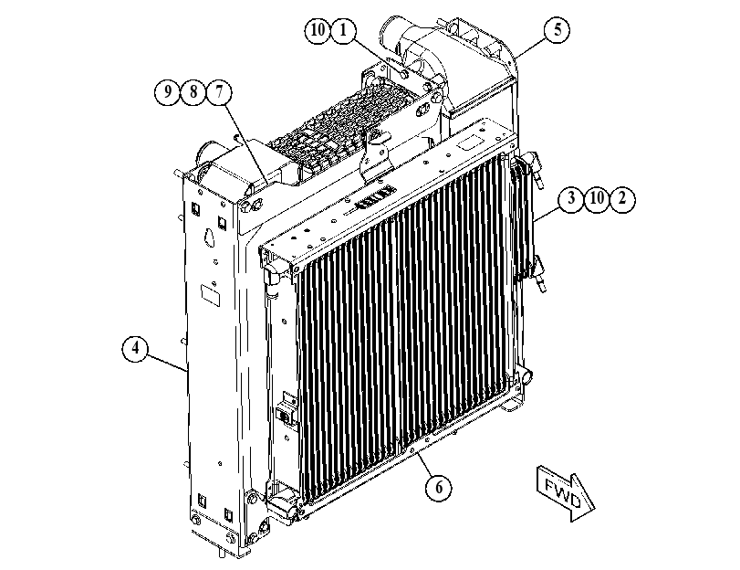 Радиатор с маслоохладителем гидросистемы 5421613 CAT