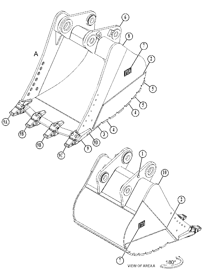 BUCKET AS-SEVERE SERVICE SPADE 5189298 CAT