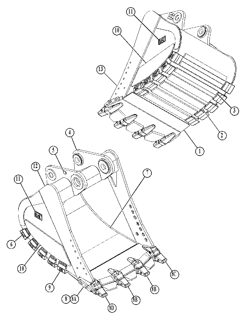 BUCKET AS-SEVERE SERVICE SPADE 5189304 CAT