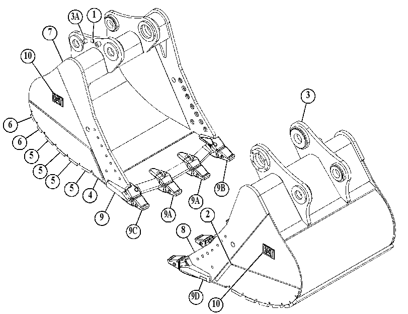 BUCKET AS-SEVERE SERVICE SPADE 5189292 CAT