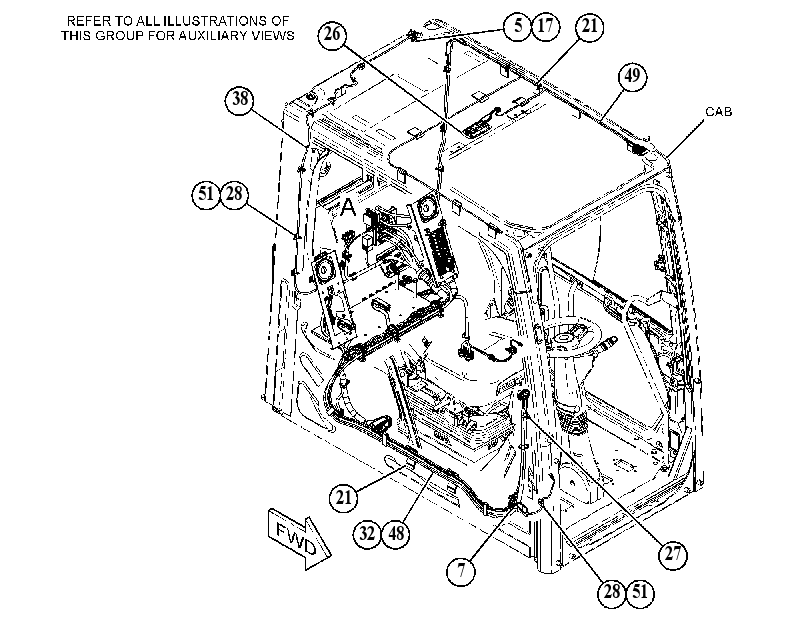 Проводка кабины 5207496 CAT