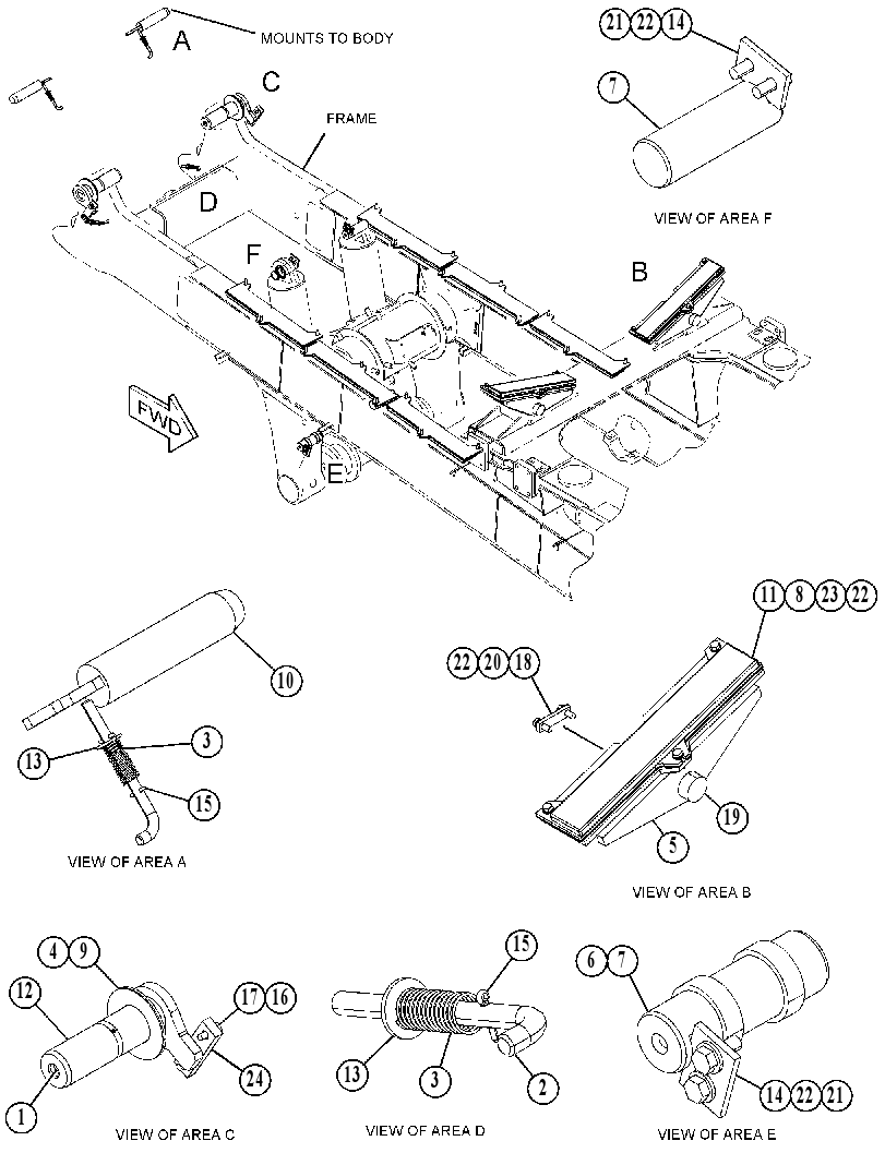 MOUNTING GP-TRUCK BODY 4506165 CAT