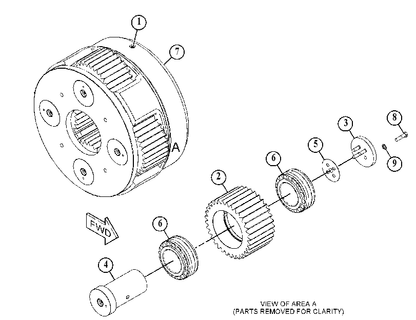 Планетарная передача бортового редуктора 5707051 CAT