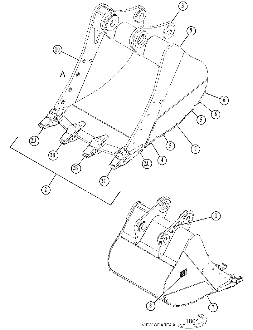 BUCKET AS-SEVERE SERVICE SPADE 5189308 CAT