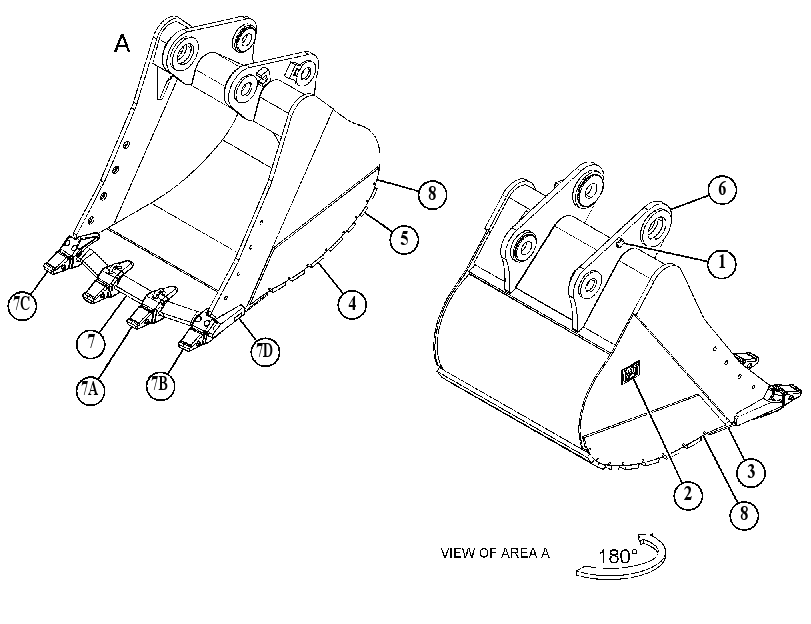 BUCKET AS-SEVERE SERVICE SPADE 5189310 CAT