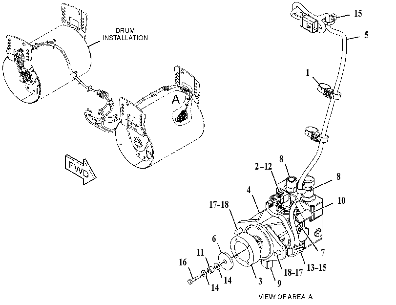 MOTOR & MTG GP-VIBRATORY 3436139 CAT