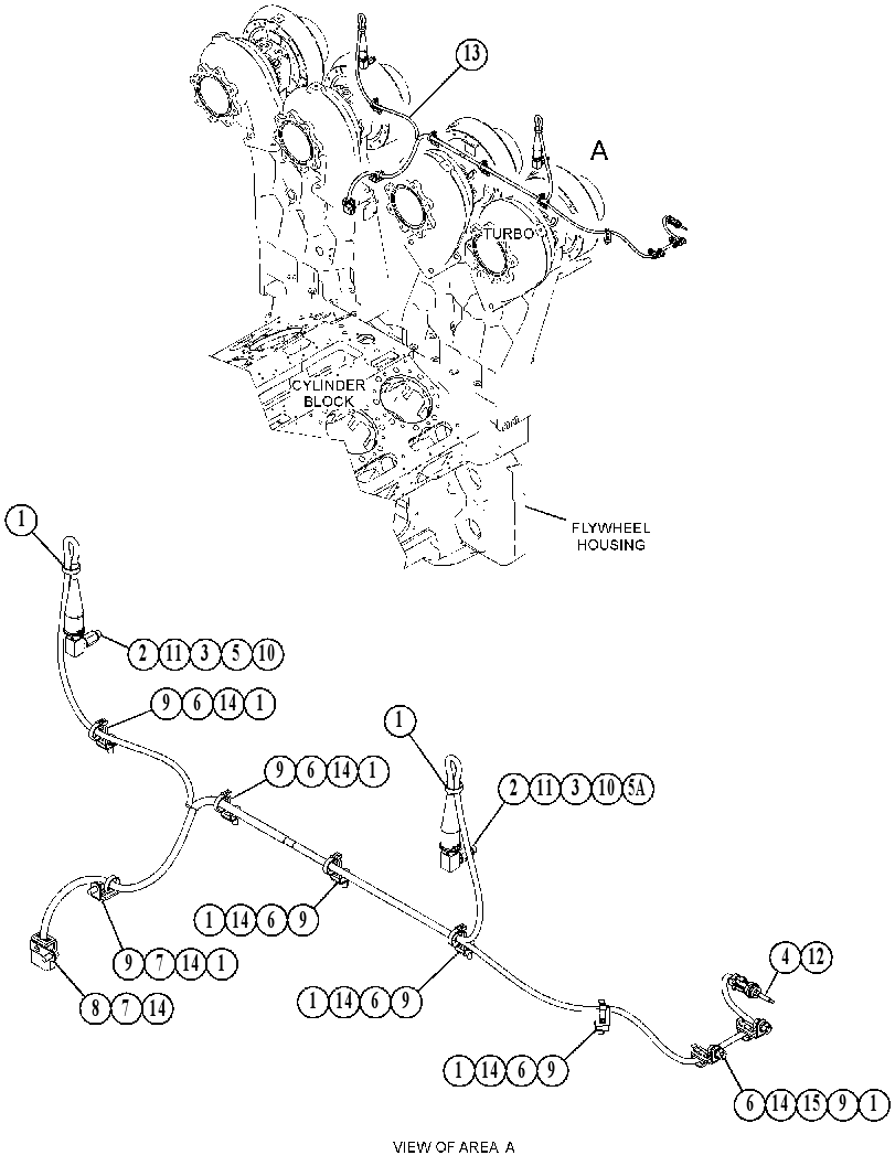 Проводка датчиков 5686830 CAT
