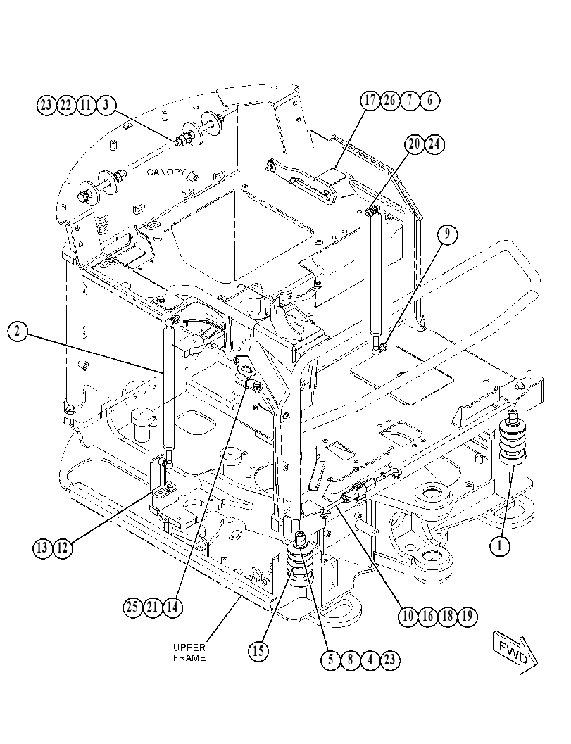 Крепление ROPS 5586060 CAT