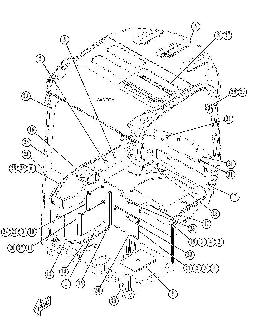 TRIM GP-CANOPY 5443878 CAT