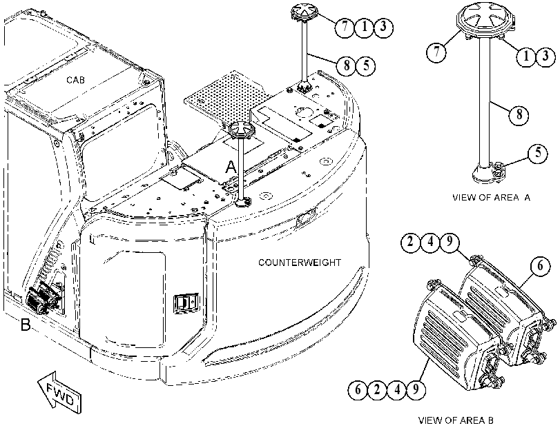 ANTENNA & MOUNTING GP 5656242 CAT