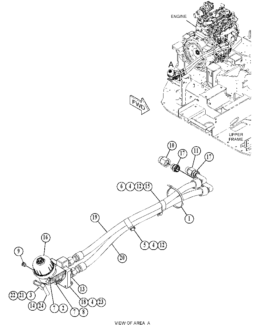 FILTER & MTG GP-ENGINE OIL 5639036 CAT