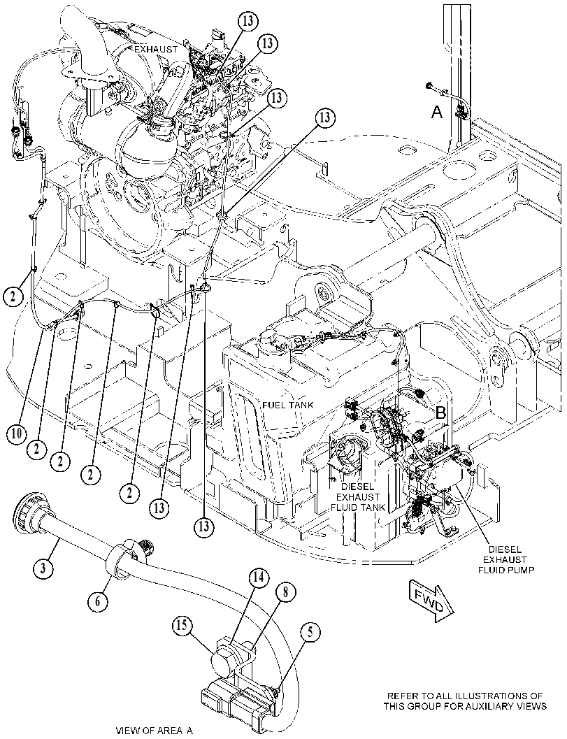 Проводка модуля AdBlue 5630604 CAT