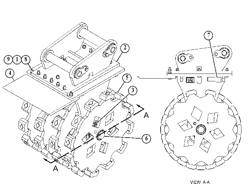 Колесо катка-уплотнителя 5926585 CAT